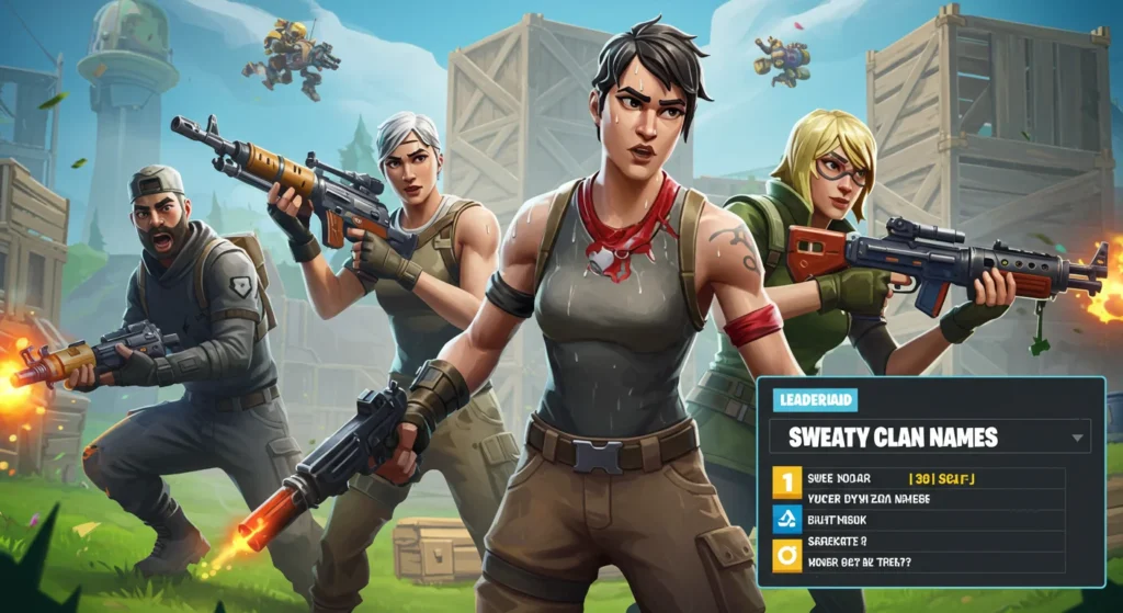 Sweaty Fortnite Clan Names