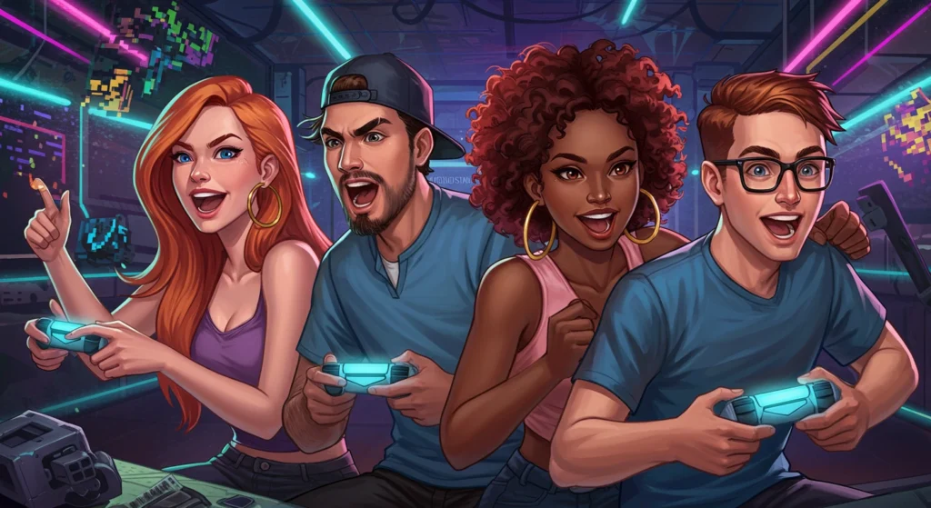 Gaming-Themed 4 Friends Group Names