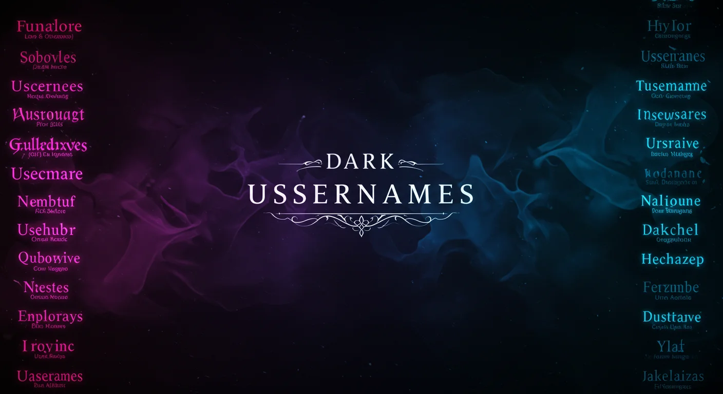 Dark Usernames