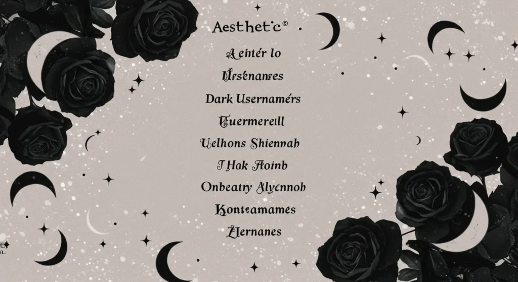 Aesthetic Dark Usernames