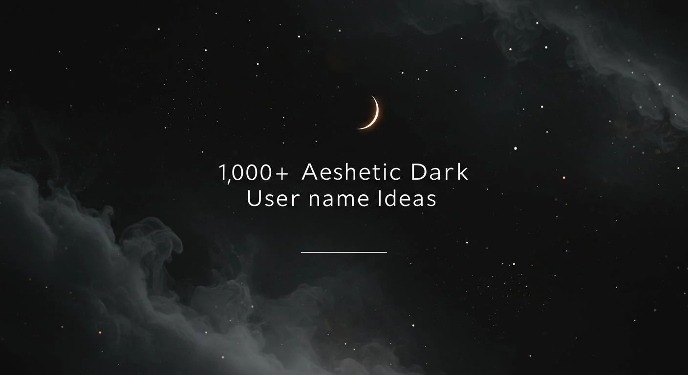 Aesthetic Darkness Username Ideas