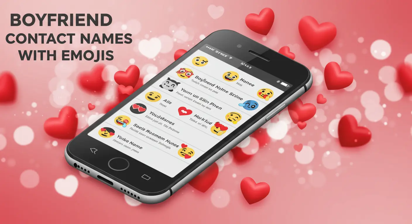 Boyfriend Contact Names with Emojis