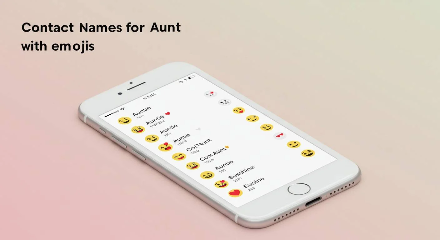 Contact Names for Aunt with Emojis