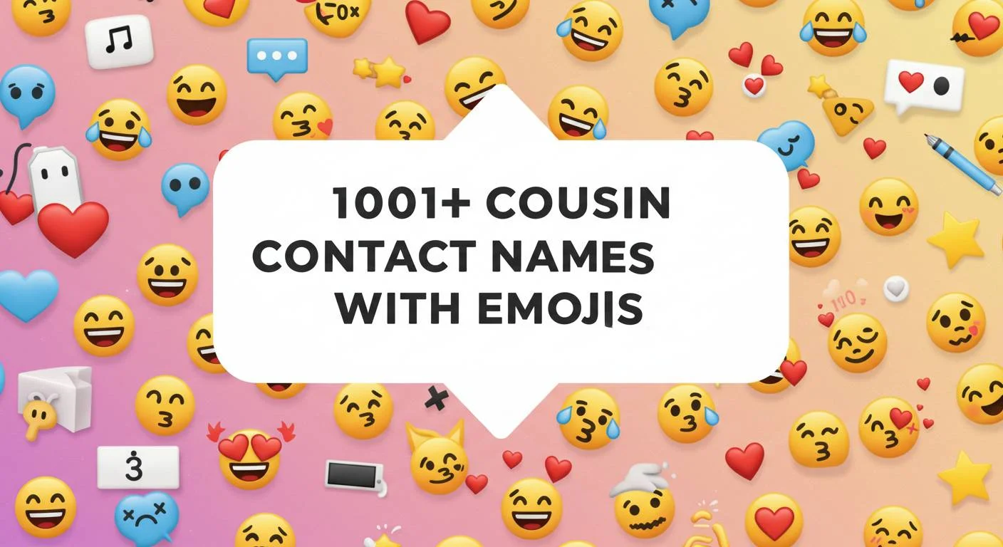 Cousin Contact Names with Emojis