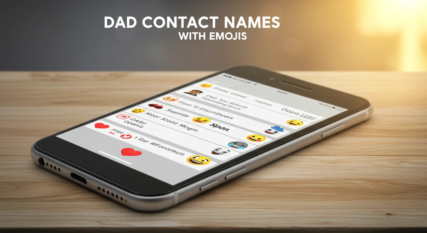 Dad Contact Names with Emojis