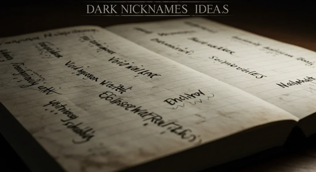 Dark Nicknames Ideas