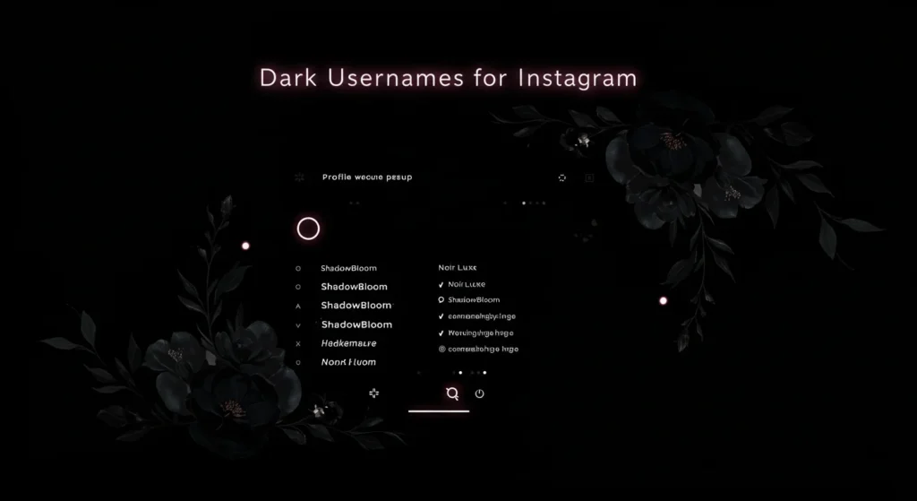 Dark Usernames for Instagram