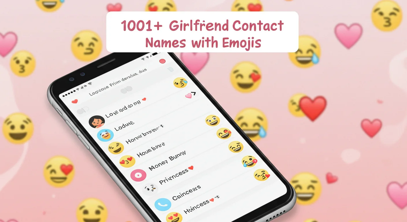 Girlfriend Contact Names with Emojis