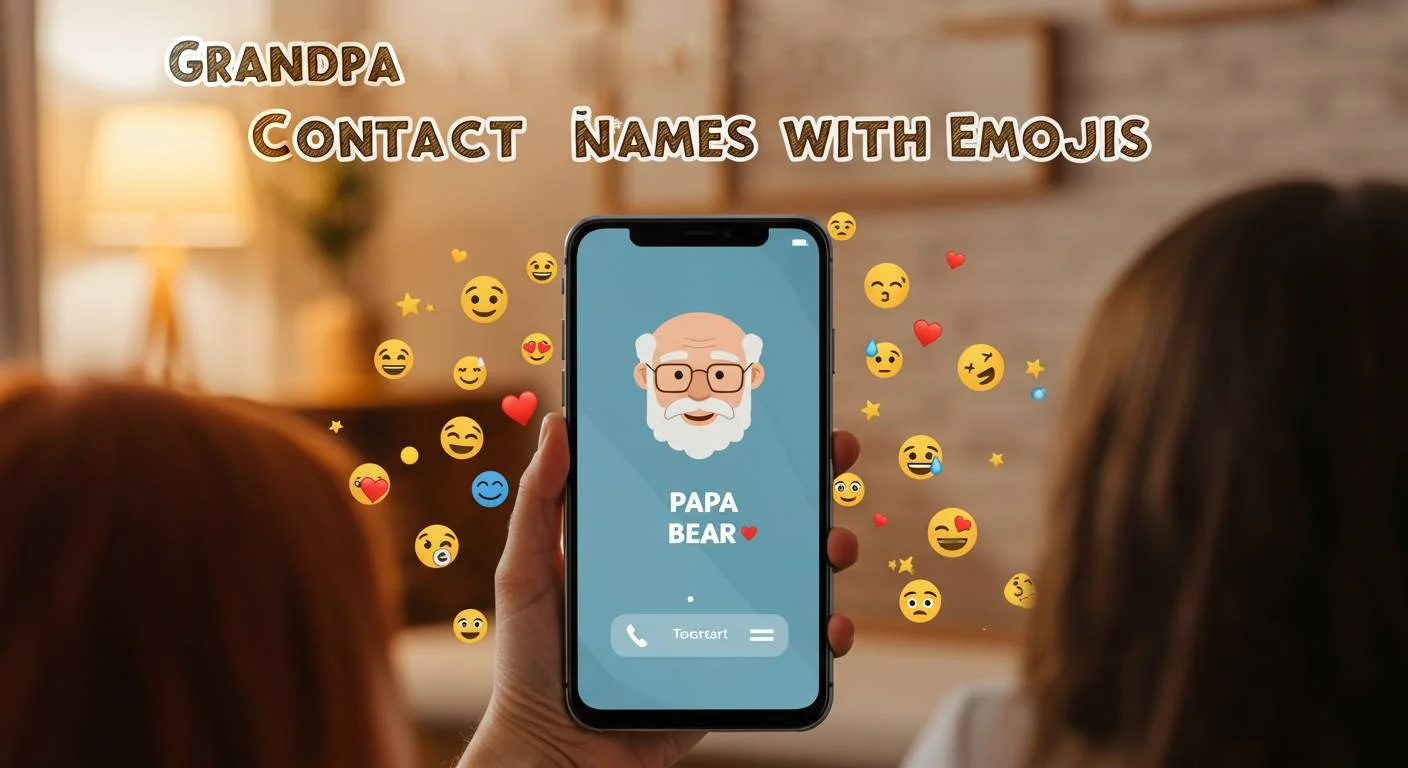 Grandpa Contact Names with Emojis