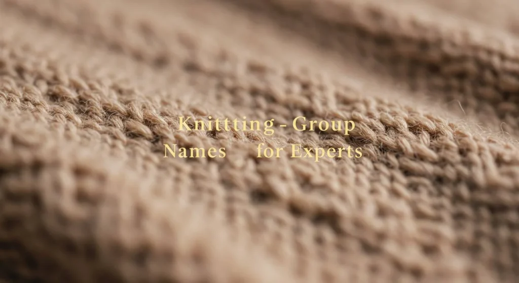 Knitting Group Names for Experts