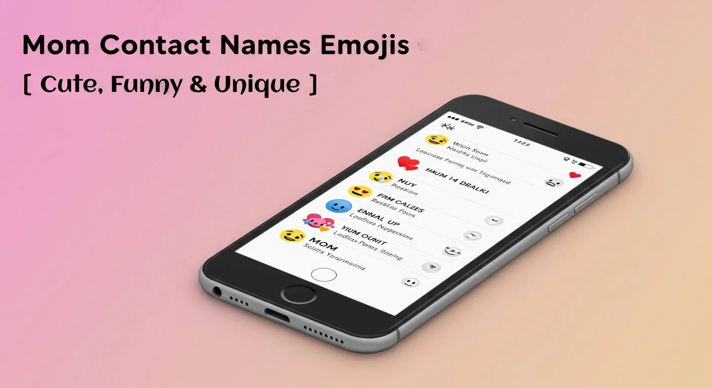 Mom Contact Names with Emojis