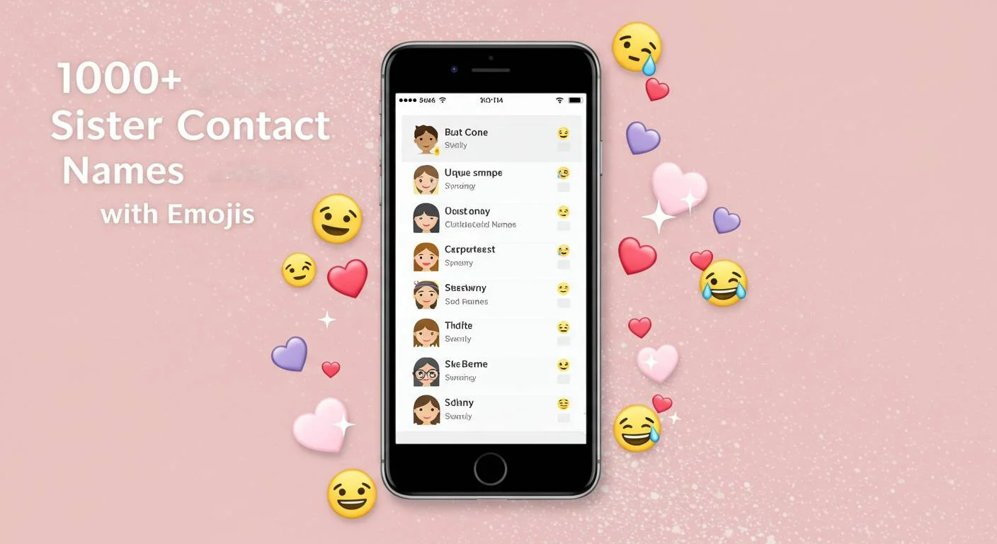 Sister Contact Names with Emojis